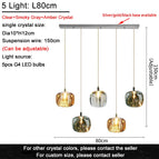 L80cm 5 lumières / Base en argent / Lumière Froide