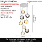 D40cm 8 lumières / Base en argent / Lumière Froide