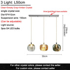 L50cm 3 lumières / Base en argent / Lumière Froide