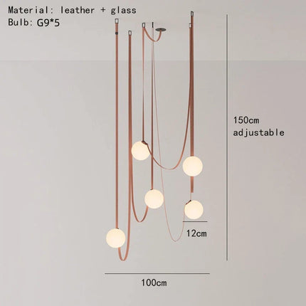 Suspension Art déco en verre blanc avec ampoules G9 pour intérieur élégant