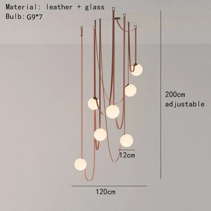 Suspension Art déco en verre blanc avec ampoules G9 pour intérieur élégant