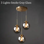 3 Lumières Gris Fumée 1 / Sans ampoule