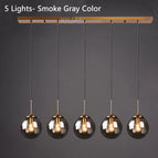 5 Lumières Gris Fumée 1 / Sans ampoule