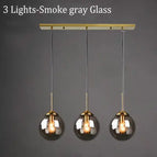 3 Lumières Gris Fumée / Sans ampoule