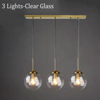 3 Lumières Transparent Glass / Sans ampoule