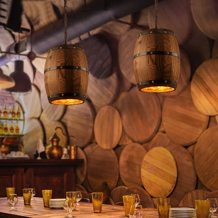 Suspension Bois et Fer au Design Rétro pour Ambiance Cosy