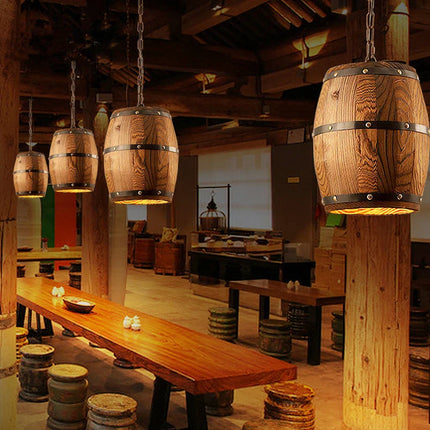 Suspension Bois et Fer au Design Rétro pour Ambiance Cosy