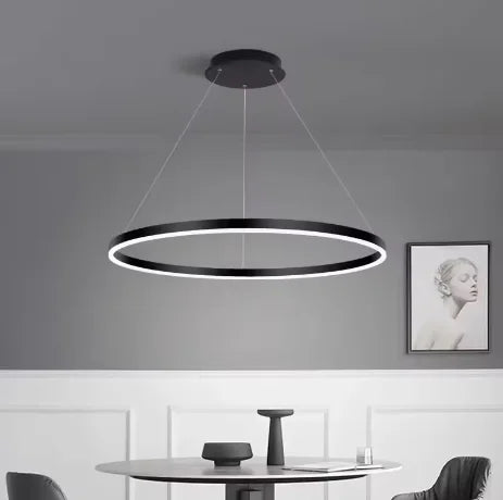 Suspension LED minimaliste nordique en aluminium à intensité variable