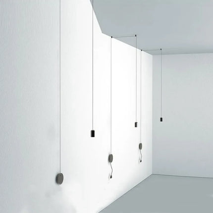 Suspension LED noire design nordique en forme d'araignée, luminaire métal pour salon