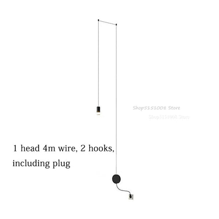 Suspension LED noire design nordique en forme d'araignée, luminaire métal pour salon