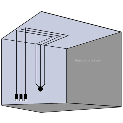 Suspension LED noire design nordique en forme d'araignée, luminaire métal pour salon