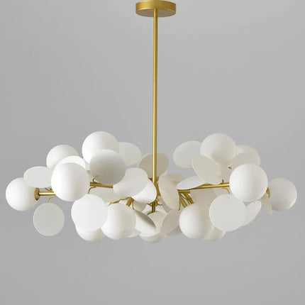 Suspension LED design moderne en fer, branches colorées, lumière chaude pour salon et chambre