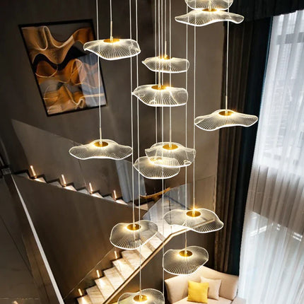 Suspension LED moderne en métal chromé, luminaire décoratif dimmable pour intérieur