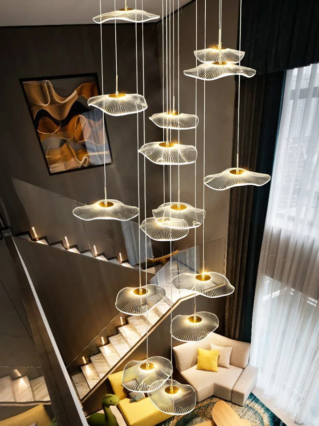 Suspension LED moderne en métal chromé, luminaire décoratif dimmable pour intérieur