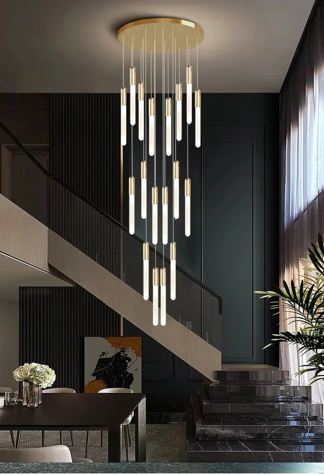 Suspension LED moderne en acrylique, luminaire design pour intérieur