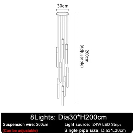 Suspension LED moderne en acrylique, luminaire design pour intérieur
