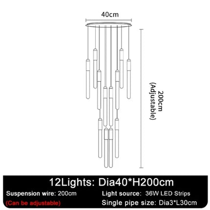 Suspension LED moderne en acrylique, luminaire design pour intérieur