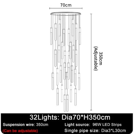 Suspension LED moderne en acrylique, luminaire design pour intérieur