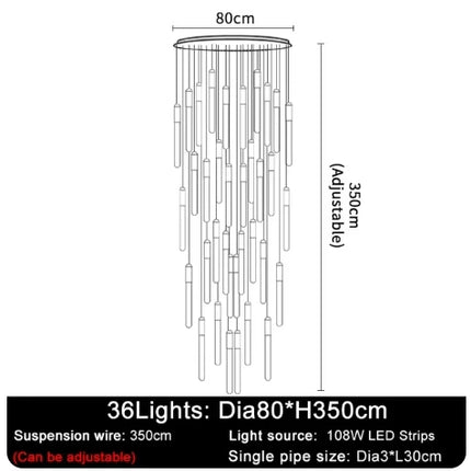 Suspension LED moderne en acrylique, luminaire design pour intérieur