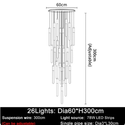 Suspension LED moderne en acrylique, luminaire design pour intérieur