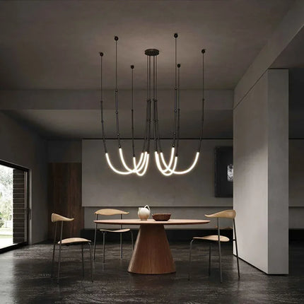 Suspension LED design nordique en acrylique, luminaire intérieur contemporain