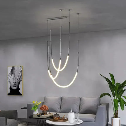 Suspension LED design nordique en acrylique, luminaire intérieur contemporain