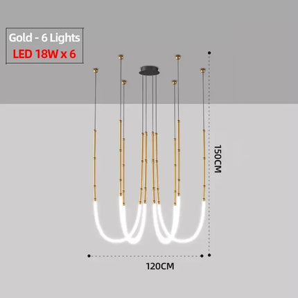 Suspension LED design nordique en acrylique, luminaire intérieur contemporain