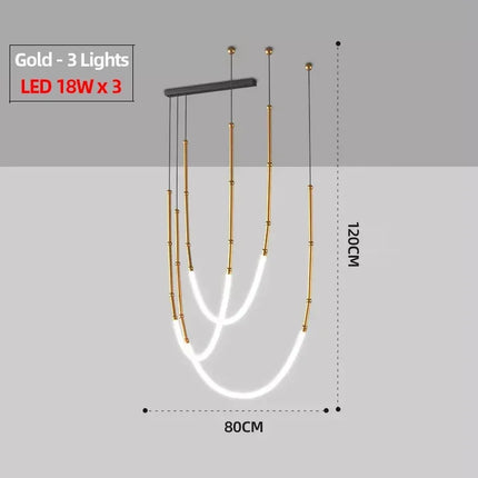 Suspension LED design nordique en acrylique, luminaire intérieur contemporain