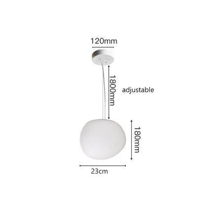 Suspension LED en verre blanc Gregg, design moderne pour villa et escalier