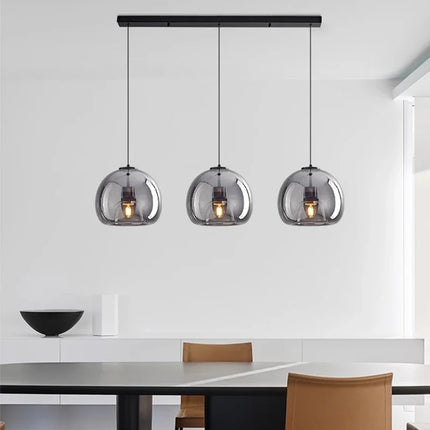 Suspension moderne en verre pour salon et salle à manger, éclairage intérieur chaleureux
