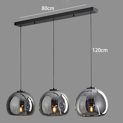 Suspension moderne en verre pour salon et salle à manger, éclairage intérieur chaleureux
