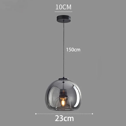 Suspension moderne en verre pour salon et salle à manger, éclairage intérieur chaleureux