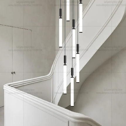 Suspension LED style nordique en aluminium, lumière chaude dimmable pour salon et chambre
