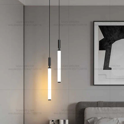 Suspension LED style nordique en aluminium, lumière chaude dimmable pour salon et chambre