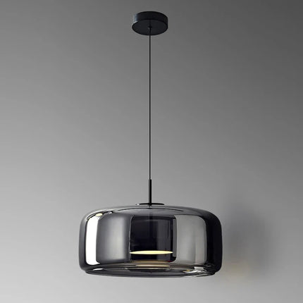 Suspension moderne en verre avec éclairage LED pour salle à manger, ambiance chaleureuse