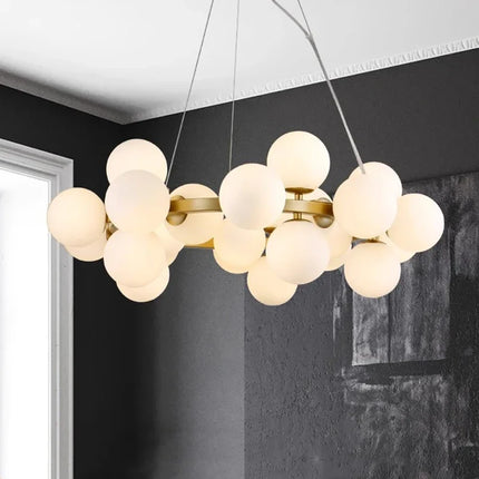 Suspension lustre moderne en verre bulles pour salon et salle à manger