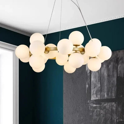 Suspension lustre moderne en verre bulles pour salon et salle à manger