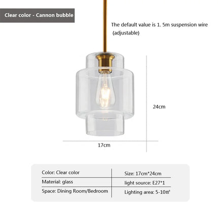 Suspension LED en Verre Style Nordique pour Salle à Manger et Cuisine