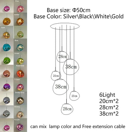 Suspension LED en PVC au design nordique, luminaire décoratif intérieur