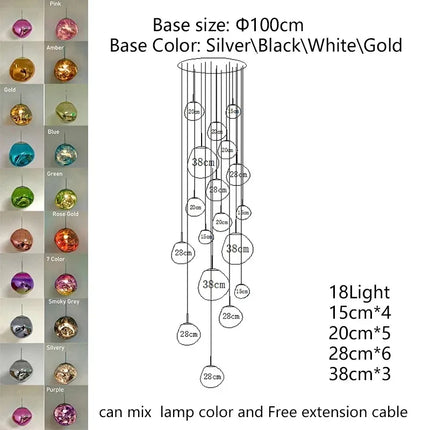 Suspension LED en PVC au design nordique, luminaire décoratif intérieur