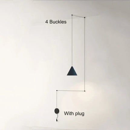 Suspension moderne en aluminium avec lumière chaude pour salon et chambre