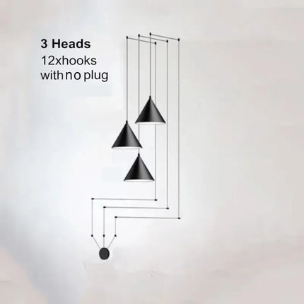 Suspension moderne vintage en aluminium avec lumière chaude pour intérieur