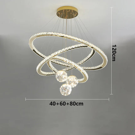 Suspension nordique moderne en métal et cristal pour salon et salle à manger