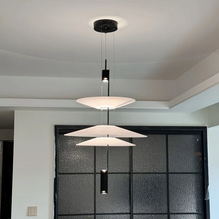Suspension LED design nordique en acrylique et métal pour salon et salle à manger