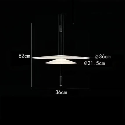 Suspension LED design nordique en acrylique et métal pour salon et salle à manger