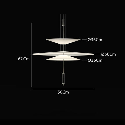 Suspension LED design nordique en acrylique et métal pour salon et salle à manger