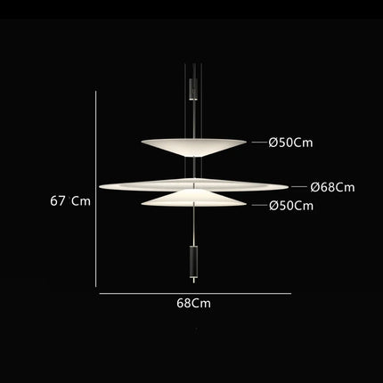 Suspension LED design nordique en acrylique et métal pour salon et salle à manger