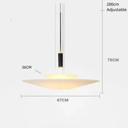 Suspension LED design nordique en acrylique et métal pour salon et salle à manger
