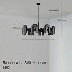 16 Lumières-Noir / 110-260V / Lumière chaude 3000K