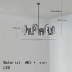 16 Lumières-Gris / 110-260V / Lumière chaude 3000K